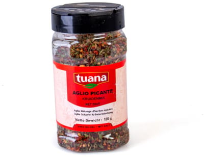 Tuana Kruiden - Aglio Pikante Kruidenmix - Strooibus 120g - MP-A-0020