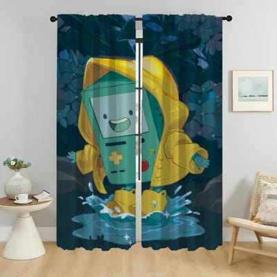 Adventure Time Moderne Woonkamer Gordijnen 2 Stuks Gordijnen voor Slaapkamer Scheidingsgordijn Verduisterende Gordijnen Shades Keuken Elegant Huis W50xH70cmx2pcs-CL
