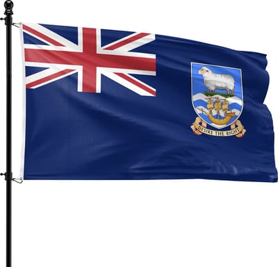 VlagDirect - Falklande vlag - Falklandeilanden vlag - 90 x 150 cm.