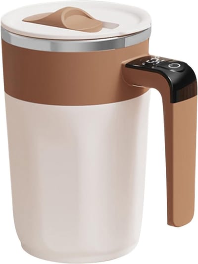 roermok Elektrische mengbeker | 400 ml elektrische automatische mengbeker | roestvrijstalen automatische roerbeker, draagbare elektrische hoge snelheid mengbeker voor koffie, melk