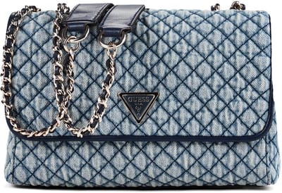 GUESS schoudertas Giully II 2 Compartment Convertible Flap Denim blauw