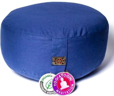 Zentana  Meditatiekussen - Yogi & Yogini - Biologisch Katoen - Verstelbaar - Leisteen Blauw