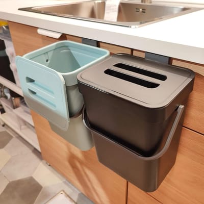 Keuken Compostvat voor Aanrecht en Ophangen, Kleine Afvalbak met Deksel