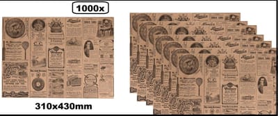 1000x Placemats papier News Paper Times - place mate diner restaurant eten nieuws placemate