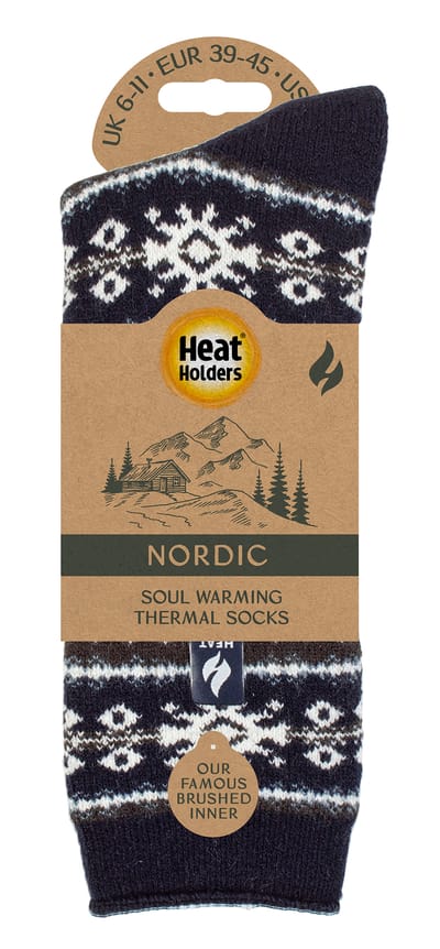 Heren Nordic Sokken | Heat Holders | Ademend Lite Extra Warme Winter Thermo Sokken - Navy