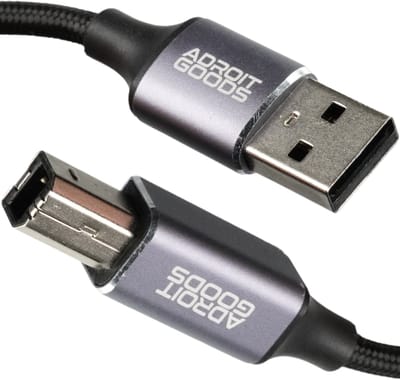 AdroitGoods USB 2.0 naar USB-B Printerkabel - USB-A naar USB-B Kabel 2.0 - 480 Mbps Snel en slijtvast - 0,5m