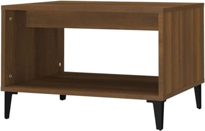Salontafel - Koffietafel Bijzettafel - Woonkamer Inrichten - Open Opbergvak - 60x50x40 cm - Bruin