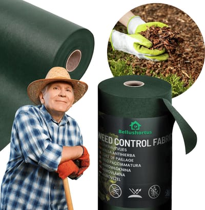 Anti-Worteldoek - gronddoek Onkruidvlies Tuinvlies Tegen Onkruid groen, AGROTEXTIEL 1.6m 100g/m² met UV / 35 meter | Hoge UV-Stabilisatie | Niet-geweven Stof groen | Tuinvlies tegen onkruid