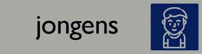 Informatiebord | Jongens | 165 x 44 mm