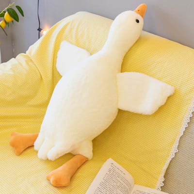 50-190cm Schattig Grote Eend Gans Pluche Speelgoed Kawaii Enorme Eend Slaapkussen Kussen Zacht Knuffeldier Pop Kind Speelgoed Cadeau 90cm