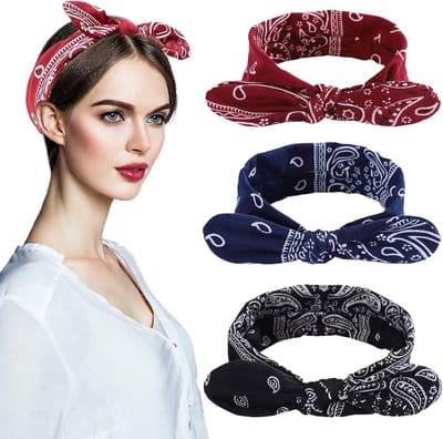 Ronte - Hoofddoek voor vrouwen met retro vintage boho patroon