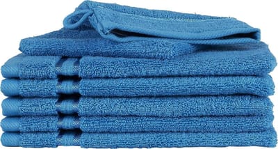 Homéé washandjes Ruche turquoise16x24cm gekamde katoen 550g. m² 6 stuks