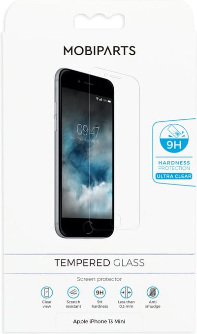 Mobiparts Screenprotector geschikt voor Apple iPhone 12 Mini Apple iPhone 13 Mini - Gehard Glas - Anti-bacterieel -