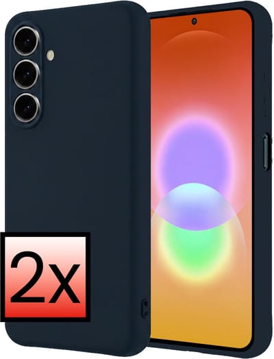 Hoesje - 2 Stuks - Geschikt voor Samsung Galaxy A27 - Sterk & Shockproof - Case Siliconen - Back Cover - Telefoon Hoes - Donkerblauw