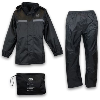 Infinity Goods Regenpak - Dames & Heren - Maat XXXL - Waterdicht & Ademend - Reflecterend - Zwart