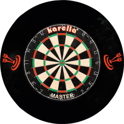 Karella dartbord catchring 4-delig zwart