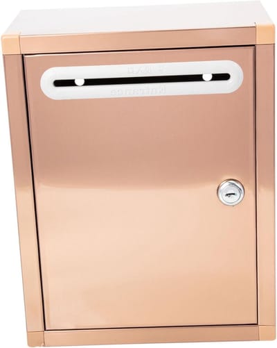 Brievenbus - Postbus Pakketbox - Brieven Bezorgen - Met Slot - 27x21cm - Goud