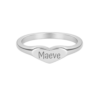 Ring Hart met 2 Initialen Goud, USA 9 / NL 19 (60mm)