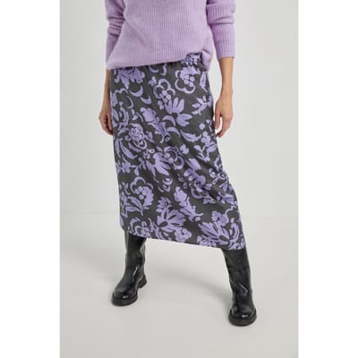 Josephine & Co Sia Skirt Lilac Print Maat: 34 | Midi Rokken Outlet | Dames | Grijs