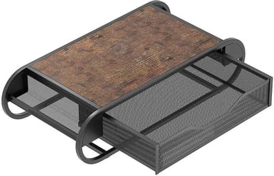 CORE Koffiecapsulehouder met Lade - Koffiepad Organizer - Uitschuifbare Opberglade met Metalen Gaasmand - Ruimtebesparende Koffiecapsule Opberger - Geschikt voor Koffiecapsules, Koffiepads en Koffieaccessoires - 55.5x28.5x12.7cm - Zwart