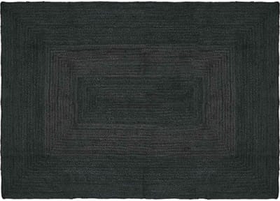 vidaXL - Gebied - Tapijt - Donkergrijs - 120 - x - 170 - cm - Jute