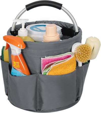 Opvouwbare Reiniging Caddy Organizer met handvat - Multi-pocket Schoonmaak Emmer voor Huishoudelijk Gebruik