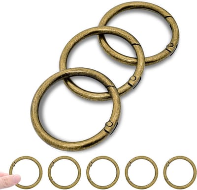 Set van 10 Metalen O-Ringen en Karabijnhaakjes 1,5 inch - Voor Sleutels Lanyards en DIY Projecten