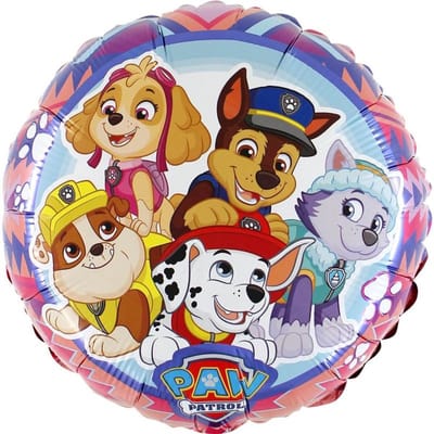 Paw Patrol Folieballon 45cm (flat) 35cm opgeblazen OPisOP