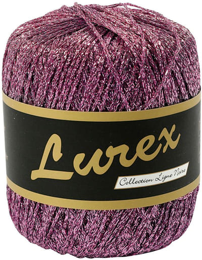 Creativ Company glitter garen paars - lurex hobbygaren 160m polyester.