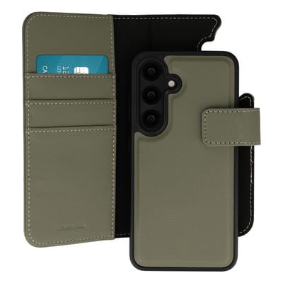imoshion Hoesje - Geschikt voor Samsung Galaxy S25 - Uitneembare 2-in-1 Luxe Bookcase - Groen