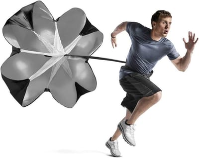 longziming - Hardlopen Parachute - Weerstandsparachute - Resistance Parachute - Speed Parachute - 145 cm diameter - 15-30 lbs weerstand - Inclusief draagtas - Verstelbare heupband