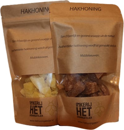 Hakhoning - Gember+Natural - Glutenvrij - 250 gr - 4 zakken, is 1000 gram!