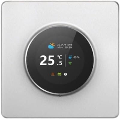 Slimme thermostaat - Verwarmingsregelaar - Comfort regelen - Afstandsbediening via app - 80x80mm - Wit