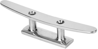 Bootklem met Open Basis van RVS voor Spiegels - Gepolijste Voetplaat en Touwbasis (15 cm) - Bootaccessoires en Bevestigingsmateriaal