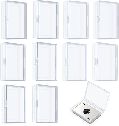 Transparante plastic opbergdozen voor speelkaarten - 10 stuks, ideaal voor kleine voorwerpen en knutselprojecten