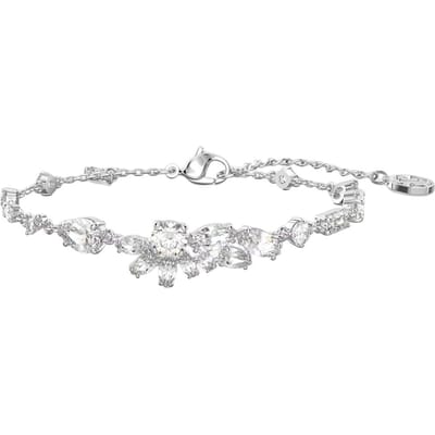 Swarovski Gema Asymmetrisch Bloemmotief Rhodium Verguld Armband Damesarmband Wit 5644687 Box (Random Color) white