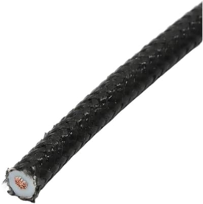 Siliconen Kabel - Koperkabel Vloerverwarming - Verwarming Aansluiten - Glasvezel Gevlochten Isolatie - 2 meter - Zwart