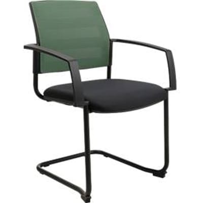 Schaefer Shop Select bezoekersstoelen SSI PROLINE MEETING 20, sledemodel, polyester/staal, met armleuningen, 2 stuks, mint
