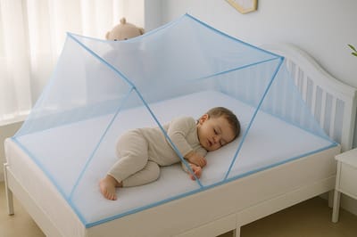 Sense - Klamboe - Baby - Kind - blauw - opvouwbare klamboe - kinderen - 125 x 65 cm.
