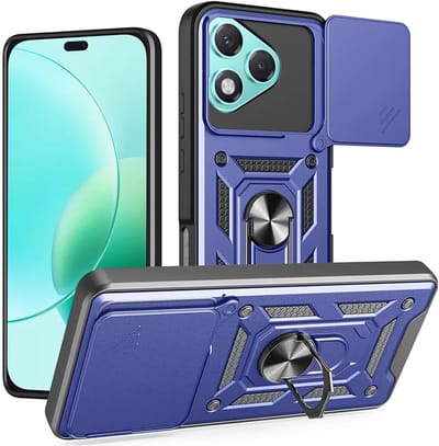 Hoesje geschikt voor HONOR 400 Lite - Techsuit Camshield Back Cover - Blauw