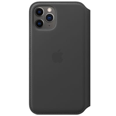 Leather Folio Bookcase voor de Apple iPhone 11 Pro - Zwart