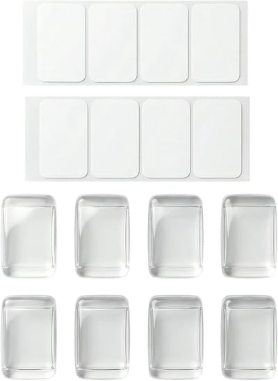 Rubberen voetjes - Zelfklevende buffers - Muren beschermen - Decoratieve motieven - 4 stuks - Transparant