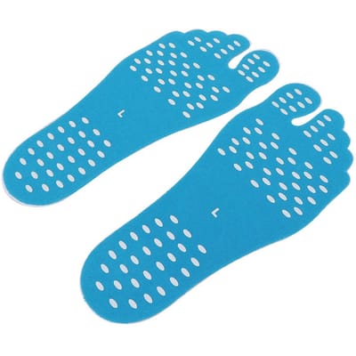 1 Paire Autocollant Adhésif Antidérapant Imperméable Résistant à la Chaleur Coussinet pour Pieds pour Extérieur Plage Été blue
