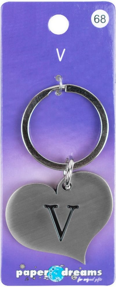 Hart sleutelhanger - V