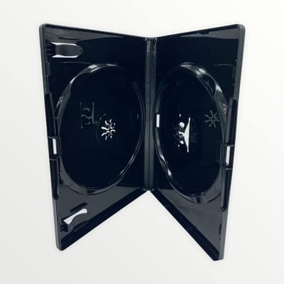 NTH products- DVD Hoes Dubbel 14mm - Amaray Hoes - 2 Disc Capaciteit - Milieuvriendelijk - Inclusief Inlay - Patent Locking Hub - Dvd Case