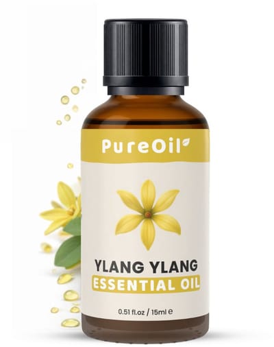 PureOil – Ylang Ylang Etherische Olie – 15ml – 100% Puur, Natuurlijk & Vegan – Voor Haar | Huid | Gezicht | Scalp | Diffuser | Aromatherapie