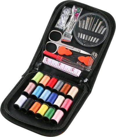 SNQ Reisnaaiset - 70 Stuks - Naaiaccessoires - Mini-Naaiset - Voor Thuis - Op Reis En In Noodgevallen Met Reparatie- En Naainaalden