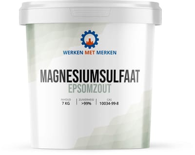 Magnesiumsulfaat 100% Zuiver - Bitterzout - Emmer, 7 KG - Badzout - Epsomzout