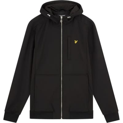 Jetzwarte softshelljas met het merk Lyle & Scott