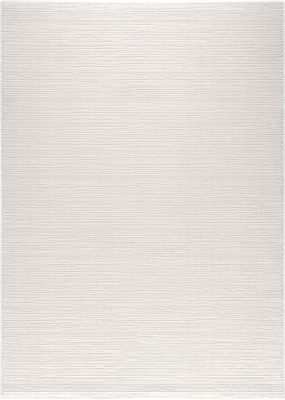Flycarpets Eleganza Modern Laagpolig Gestreept Vloerkleed - Crème / Wit - 120x170 cm